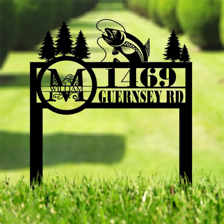 Metal garden decor stake
