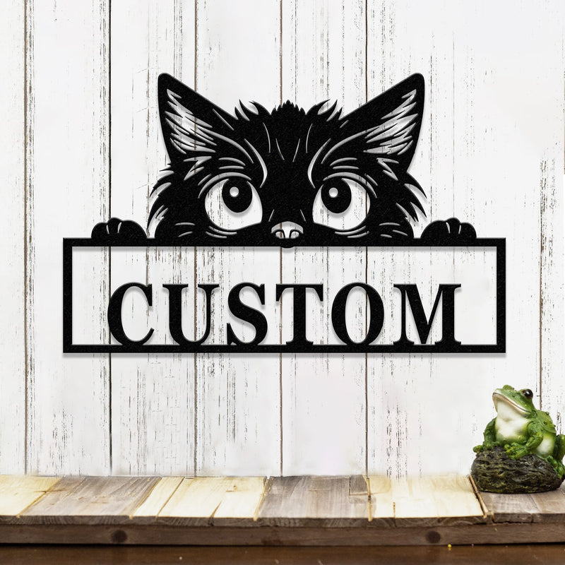 Personalized metal name sign