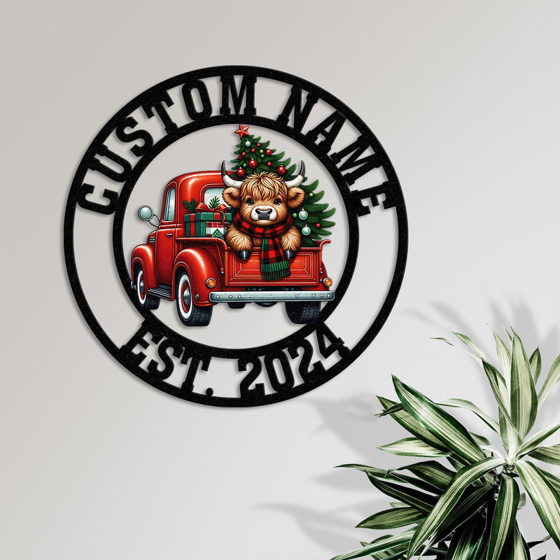 Christmas metal sign