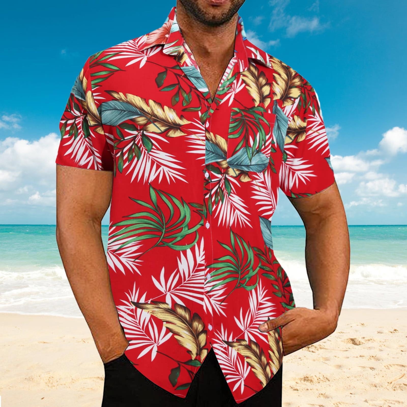 Red Hawaiian Shirts