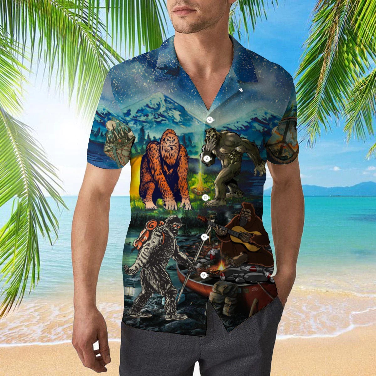 Bigfoot Hawaiian Shirt